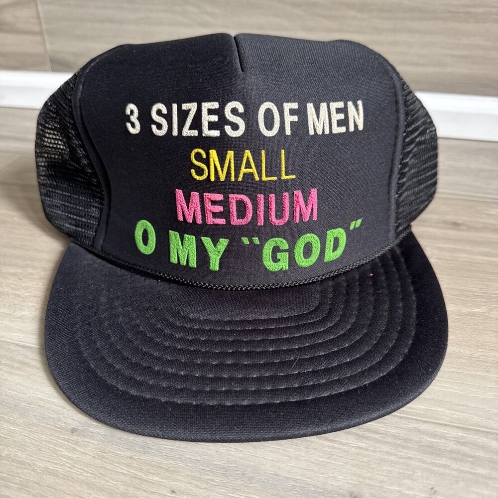 RARE Vintageā Sex O My God Mesh Trucker Hat Funny Novelty Funny Men Sexy Hat NEW